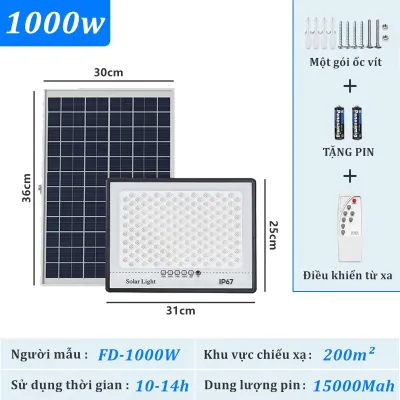 Đèn Năng Lượng Mắt Trời Đèn Năng Lượng Mặt Trời Tự Sáng đèn led năng lượng mặt trời Chống Lóa 100W 300W 500w 1000w