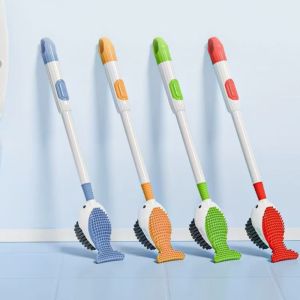 MICANGP Silicone Toilet Brush Set Hanging Hole Non-Slip Toilet Cleaner with Holder Cleaning Tools Wall-Mounted Toilet Scrubber Bathroom