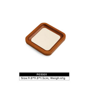 YinBeiNi Rings Earrings Bracelet Necklace Display Tray Coin Storage Holder Plate Wooden Jewelry Organizer P030