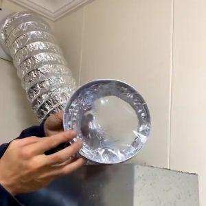 Range Hood Hose Aluminum Foil Vent Cover Duct Hose Set Fireproof Flexible Exhaust Duct Dryer Hose