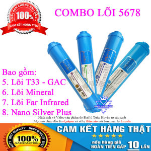 Trọn bộ Combo 8 lõi lọc nước Karofi chính hãng 12345678 [Lõi RO Đúc Mỹ - Hàn Quốc]