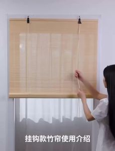 Wooden Blinds Japanese Blinds Bamboo Blinds Outdoor Blinds Curtain Chinese Outdoor Balcony Pavilion Sunshade Shading Perspective Partition Sunshade For Home Window