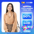 Áo sơ mi nữ YODY tay dài, thiết kế suông trẻ trung, thanh lịch, túi ốp cổ ve SMN6176. 