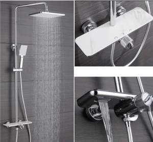 Bộ Sen vòi tắm Sen cây tắm đứng YAMATO 125 bọc trắng sứ điều khiển Cao cấp Củ Đồng Nặng Thân Chống Ố Chống Phai Màu- Hàng cao cấp bảo hành 5 năm