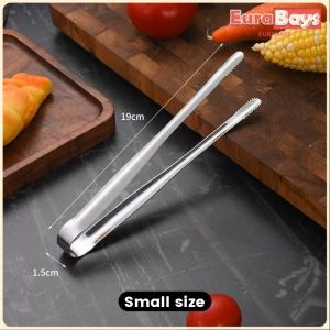 E.B.【Ready in Stock】 Stainless Steel Barbecue Clip Food Tongs Long-handled Outdoor Grilling Steak Clamp Baking BBQ Tool