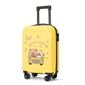 20 inch childrens luggage solid color password lock suitcase can hold water bottles large capacity travel suitcase Silent universal wheel