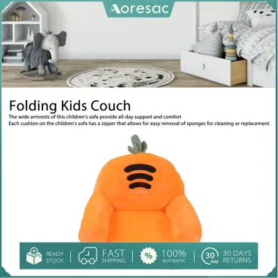 Aoresac trẻ em sofa gấp trẻ em đi văng chạm thoải mái cà rốt để thư giãn cho chơi