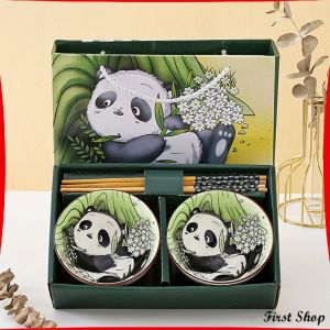 ชุดถ้วย 4.5 นิ้วเซรามิค และตะเกียบสไตล์ญี่ปุ่น พร้อมพิมพ์สี ชามเซรามิก ชุดชาม+ตะเกียบ พร้อมกล่อง