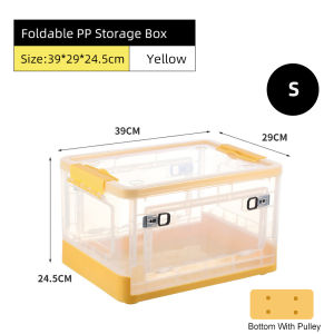 Foldable Clothes Box Multi-Door Storage Box Toys Storage Box Snacks Case Large Capacity Book Management Tool Stackable Cabinet Plastic Container with Wheels Lid Buckle