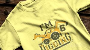 Baju kaos excavator kaos anak 1-12 tahun t-shirt atasan qnak laki-laki perempuan murah terlaris