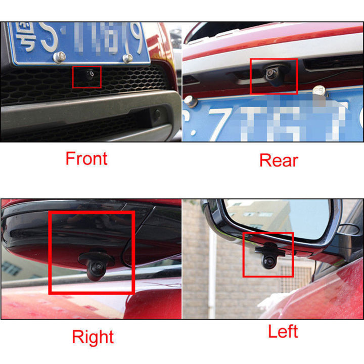 Car Rear Front View Backup Camera 360 Degree Rotation HD Car Backup ...