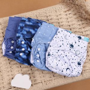 Happyflute 4Pcs/Set Eco-Friendly Cloth Diaper Ecological Reusable Baby Diapers2026