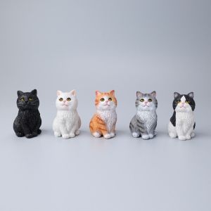 SUPERRR Sitting Cat Ornament Simulation Cute Mini Cat Pet Model Creative Kitten Model Cat Decoration Car Interior Decoration