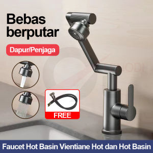 LENODI 304 Keran Air Terjun /4 Mode Keran /Wastafel Dapur Multifungsi Kran Sink Dapur 360 ° Rotasi Wastafel / Tembok Kran Angsa Fleksibel