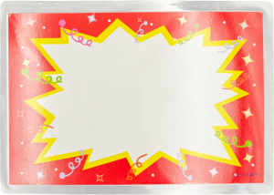 A5 Laminated Promotional Display Sign Cards for Gift Wrapping & Stationery