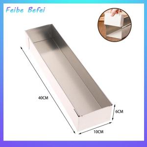 [Feibe Befei] Rectangle Tiramisu Cake Mold Removable Non-Stick Stainless Steel DIY Cake Mousse Dessert Mold Tiramisus Baking Tools