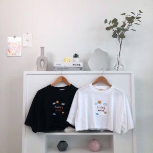 Kaos Oversize Crop Today Mood (LD 106 P 45)