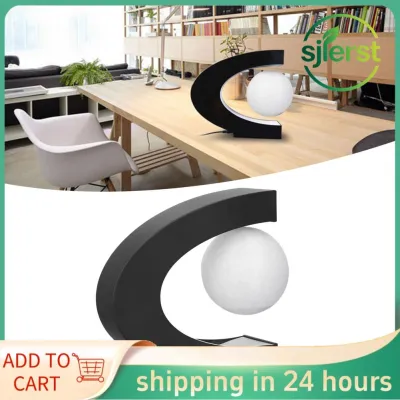 sjlerst CHICIRIS Floating Moon Night Lights Lamp Multi-Color Changing Magnetic Levitation Floating Desktop Light 100‑240V Lamp ABS Floating Moon Night Light for Office Home Desk Decoration