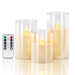LED Lights Electronic Candles LED Candle Decorations Acrylic Candles Complete Set of Remote Control Timers Christmas and Wedding