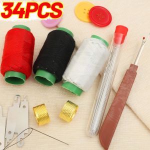 Large Eye Sewing Needles Stainless Steel Needles Set with Diverse Practical Tools Home DIY Jewelry Apparel Craft Sewing Supplies