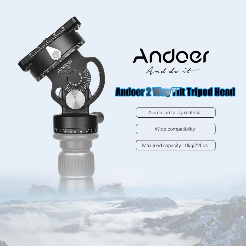 Rrs Tripod Andoer VH-10 2 Way Pan/Tilt Tripod Head Panoramic Bird Watching Photography Head With Quick Release Sirui Tripod