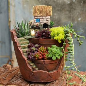 Bathromm Office Home Decor Green Plants House Planter Sky Garden Succulent Flower Basket Bonsai Pot