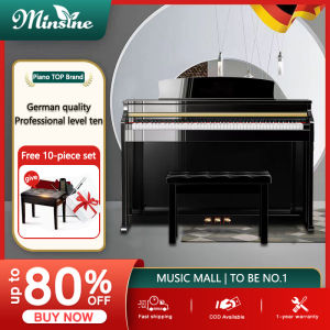 Minsine 88-Key Digital Piano with Hammer Action USB/Type-C Connectivity and Free Bench - Professional Grand Piano Design Fast Shipping
