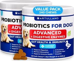 Probiotics for Dogs - 120 Chews - Dog Yeast Probiotic - Dog Probiotics