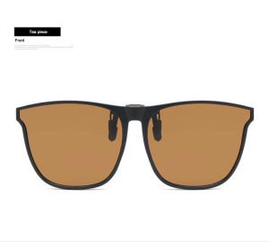 Sun Protection Anti-UV Sunglasses Clip-on Polarized Korean New Fashion Sunglasses Clip-on Flip-up Ultra-light Glasses Clip-on Night Vision Driving Sunglasses Cermin Mata Hitam 太阳镜