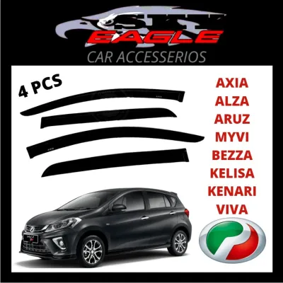 CAR DOOR VISOR FOR ALL PERODUO MODEL ( AXIA / ALZA / ARUZ / MYVI / BEZZA / KELISA / KENARI / VIVA )
