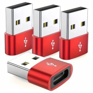 MIIQNUS 5pcs Aluminium Alloy USB Type C Adapter Mini Portable OTG Data Adapter Data Transfer Universal USB Receiver Adapter Mobile Phone