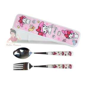 Alat Makan Set Sendok Garpu 3D Stainless Anak & Dewasa Model Korea Frozen Hellokitty