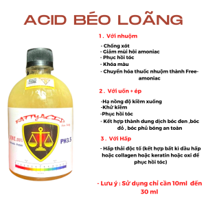 Axit Béo Đặc Plus  Axit Béo Loãng Toàn Lucky 500ml - [FreeShip Max] - Axit Toàn Lucky khử kiềm khóa màu  bảo vệ tóc (Misaka store)