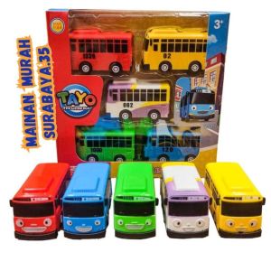 Mainan Koleksi Anak Tayo The Little bus Friends 2088 5 Isi 5 PCS Murah | Mainan Anak Miniatur Bus Keci Lucu Warna Menarik Jalan Pull Back Action | Mainan Edukasi Mini Bus Tayo Dan Teman-Teman Model Terbaru Bahan Berkualitas Kemasan Kardus