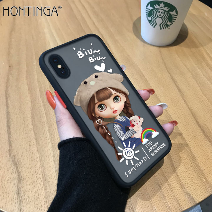 Hontinga Casing Case For iphone X Xr Xs Xs Max Case Cute Rainbow