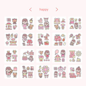 【Pharaoh🎀COD】 Lembar Stiker Motif Momo Kartun Korea Lucu Anti Air Dekorasi Handbook Scrapbook Sticker DIY