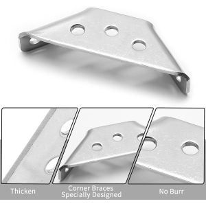 1/2ชิ้นตัวยึดมุมตัวเชื่อมต่อมุมเฟอร์นิเจอร์สเตนเลสสตีลสากลตัวยึดมุมกรอบสแตนเลสสตีลเฟอร์นิเจอร์
