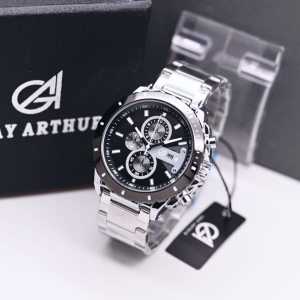 Jam Tangan Pria Original Anti Air Sporty Gray Arthur 6141 MC Analog Mens Watches Quartz