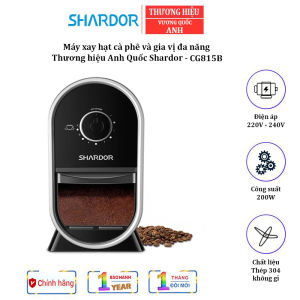Máy xay hạt cà phê cao cấp Shardor CG815B - Công suất mạnh mẽ lên tới 100W - Hàng chính hãng bảo hành 12 tháng