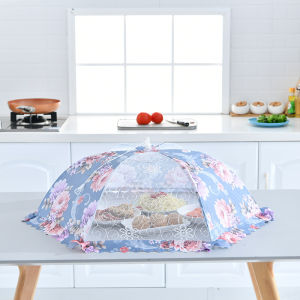 Foldable Large Vegetable Food Cover Umbrella Style Dining Table Rice Dish Bowl Anti-mosquito Dust-proof Home Use Kitchen Covers 60x60cm 80x80cm