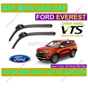 Gạt Mưa Lưỡi Silicon Kính Lái Ford Everest Cặp Gạt M.ưa Kính Lái Ford Everest Có Đủ S.ize Cho Các Đời Xe Ford Everest