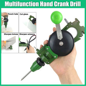 Multifunctional Hand Crank Drill DIY Woodworking Hand Tools Teaching Supplies Powerful Manual Drill Woodworking Accessories