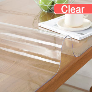 [Square Table] 2mm Thick PVC Table Protector Waterproof and Oil-Proof Rectangular Transparent Tablecloth Soft Glass Heat Resistant Plastic Dining Table Cloth Protective Film