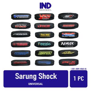 Sarung Cover Shock Depan Beat Mio Vario 150 160 Scoopy PCX NMAX Fazzio Aerox  Honda YSS WP Showa RCB OHLINS KTC HRC Yamaha Polos Merah Biru Putih Kuning Emas Tosca Tutup Penutup Shockbreaker Shockbreker Sokbreaker Sokbreker Shok Sok Breaker Breker
