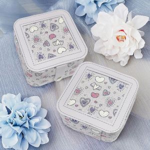 EIJINGY พียู PU กล่องเก็บเครื่องประดับ จุได้มาก กันน้ำกันน้ำได้ ที่เก็บต่างหูสร้อยคอ แบบพกพาได้ ประณีตประณีตประณีต กล่องแสดงเครื่องประดับ สำหรับบ้าน