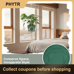 【PHYTR】 Polyurethane Leather Hanging Flower Rack Small Plant Hanger for Kitchen Wall Living Room Bedroom Use