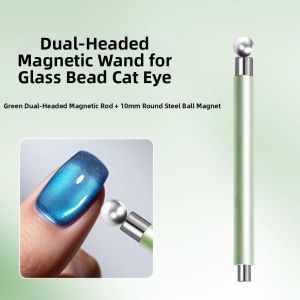 PRIMEPICKGLOBAL Dual-purpose Cat Eye Nail Art ic Tool Double Headed ic Suction Nail ic Stick With Steel Balls Thickened Nail ic Stick for Nail Tool