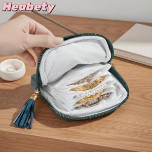 Heabety 5-Layer Jewelry Storage Bag Velvet Jewelry Pouch Bags For Watch Bracelet Rings Earrings Portable Travel Jewelry Case