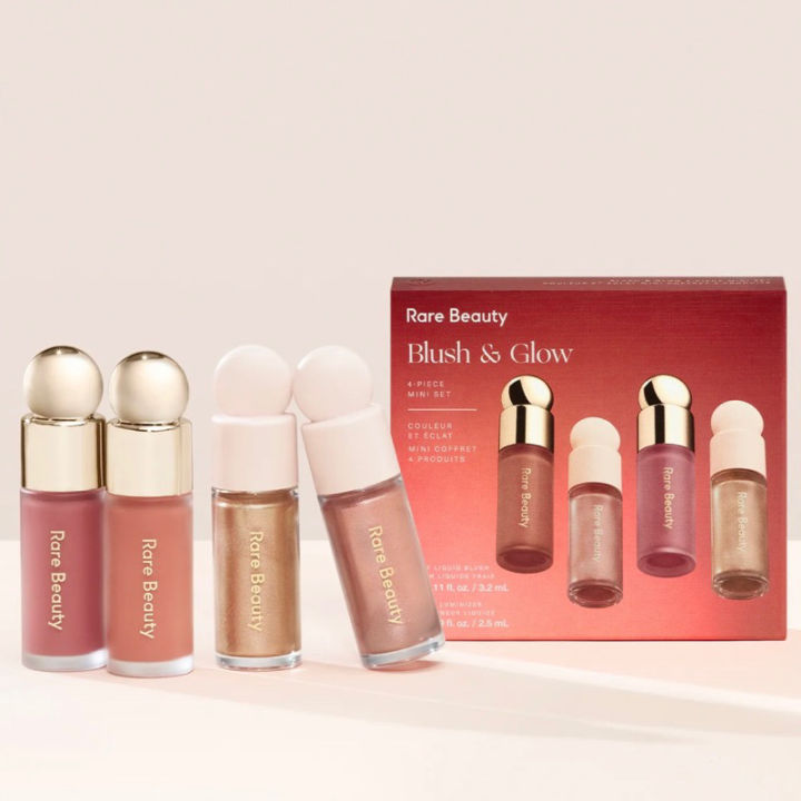 พร้อมส่ง! [แยกขาย] ❤️ rare beauty blush & glow mini set (limited edition)