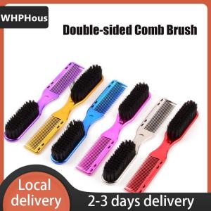 [COD] WHPHous Ship within 24 hours 1PC Double-sided Comb Brush Small Beard Styling Brush Professional Shave Brush